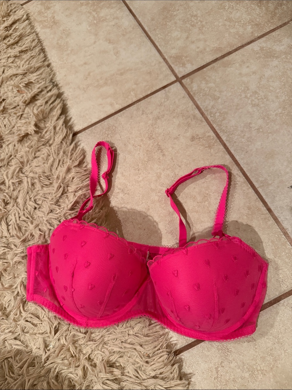Victoria’s Secret Push up Pink Balconette Bra 38C